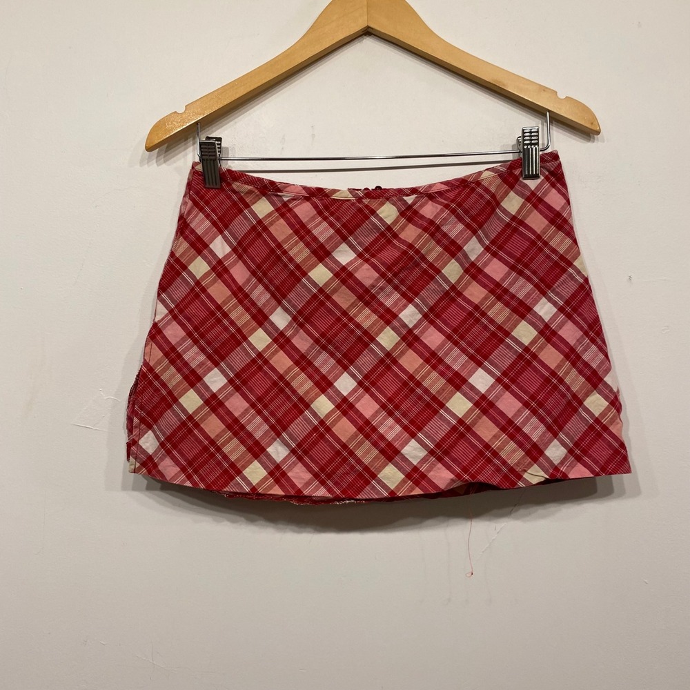 Byer California Red Plaid Skort Y2K Preppy Schoolgirl Mini Skirt